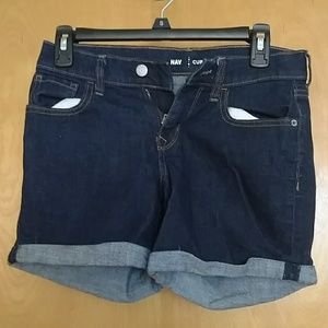 Old Navy curvy dark blue jean shorts - size 0